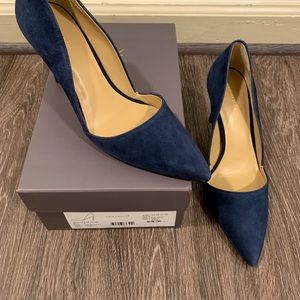 Size 8– Ann Taylor True Navy suede pump